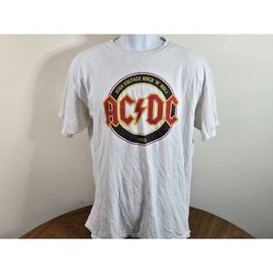 Black & White Cut Tag AC/DC‎ High Voltage 1976 Tee Shirt